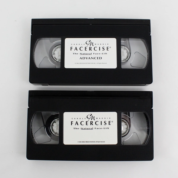 Lot Of 2 Carole Maggio Facercise: The Natural Face-Lift (VHS, Normal & Advanced)
