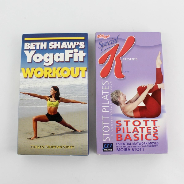 Lot Of 2 VHS (Beth Shaw's YogaFit Workout, Kellogg's Stott Pilates Basics)