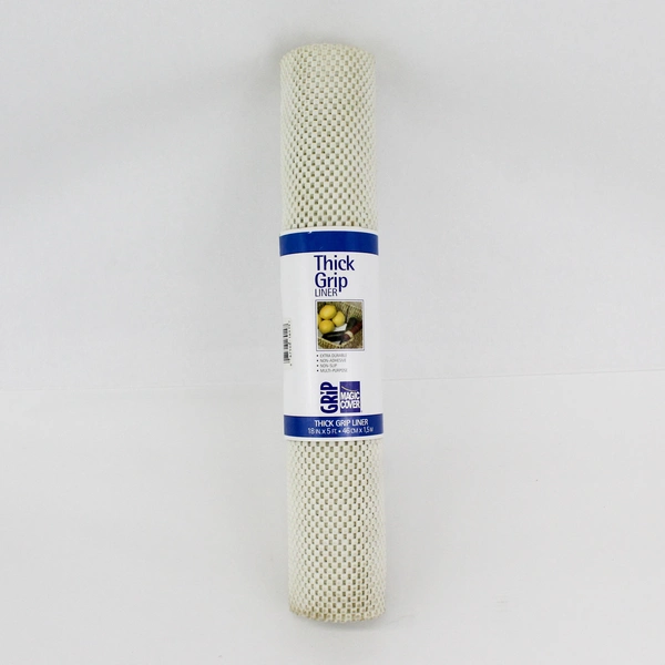 Magic Cover Solid White Color Shelf/Drawer Liner Thick Grip 5 Ft  X 18 In