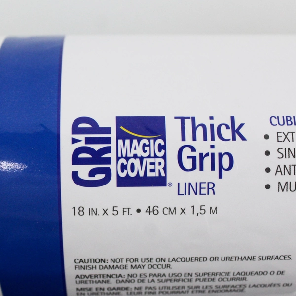 Magic Cover Solid White Color Shelf/Drawer Liner Thick Grip 5 Ft  X 18 In