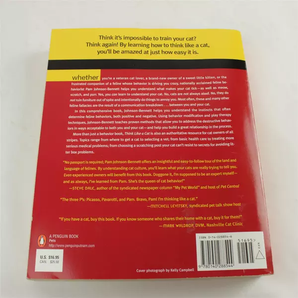 Think Like a Cat by Pam Johnson-Bennett Paperback 