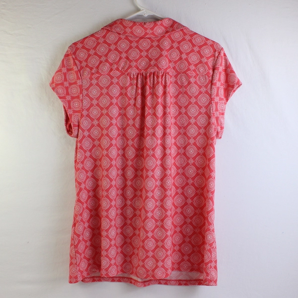 Charter Club Pink Short-Sleeve Blouse Women's Size XL