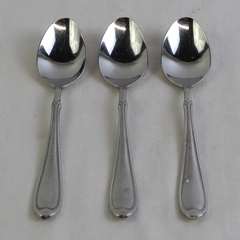 Wallace Silver Summerset Frost Lot of 3 Oval Soup Spoons 18/10 SS 7" South Korea