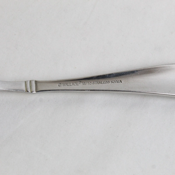 Wallace Silver Summerset Frost Lot of 3 Oval Soup Spoons 18/10 SS 7" South Korea