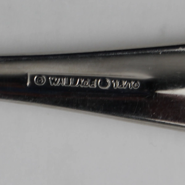 Lot Of 6 Wallace Silver Summerset Frost Oval Soup Spoons 18/10 SS 7" Indonesia