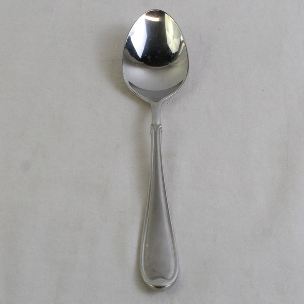 Lot of 3 Wallace Silver Summerset Frost 18/8 Stainless Oval Soup Spoons 7" China