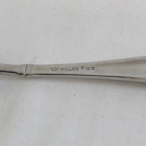 Lot of 3 Wallace Silver Summerset Frost 18/8 Stainless Oval Soup Spoons 7" China