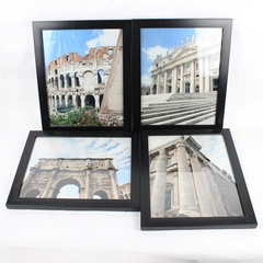 Lot Of 4 BP Industries Inc Matching Solid Black Picture Frame 10.75" x 13.75" Sz