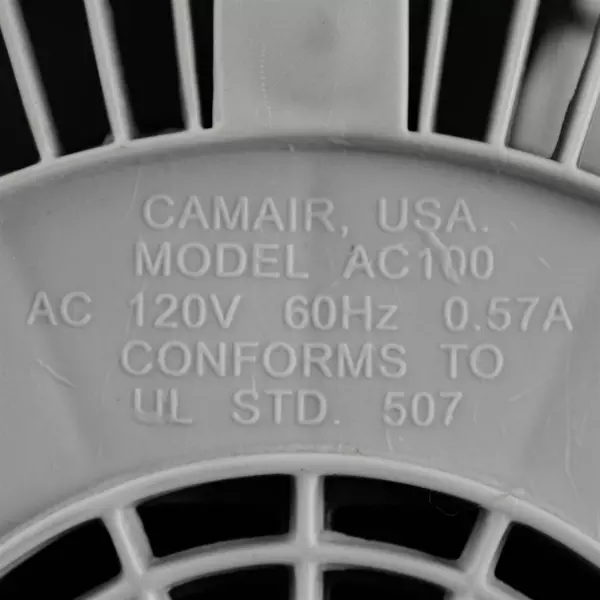 Aerospeed 20in Circulator Fan CamAir USA 3-Speed AC100 Portable Used Tested