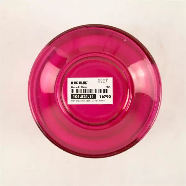 IKEA Blomster Pink Glass Candle Holder Retired