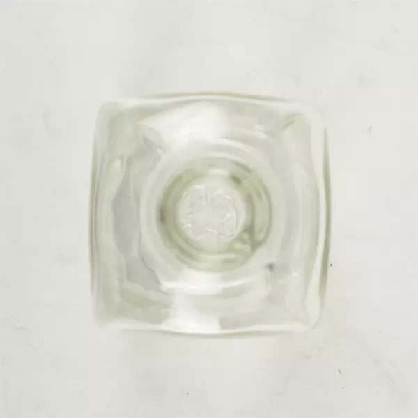 Vintage Square Clear Glass Apothecary Bottle 7in Thick Glass
