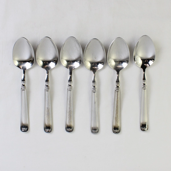 Lot of 6 J A Henckels (Zwilling) Vintage 1876 Pattern 18/10 SS Oval Soup Spoons 