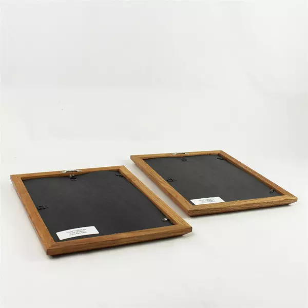 Set of 2 3D Indigenous Wood Wall Art Handcrafted by Paul Mueller 13x10