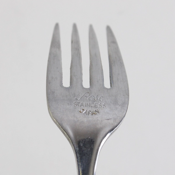 Lot of 6 Merchandise Service Rose Pattern Stainless Salad Forks 6.5"