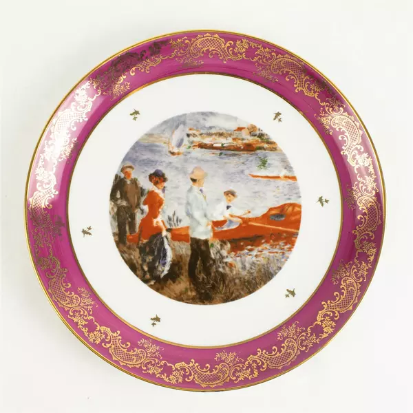 Limoges France Bateliers a Chatou Auguste Renoir Collector Art Plate 9.25"