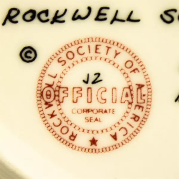 Norman Rockwell Waiting on the Shore Plate 6430 AC Rediscovered Women COA 8.25"