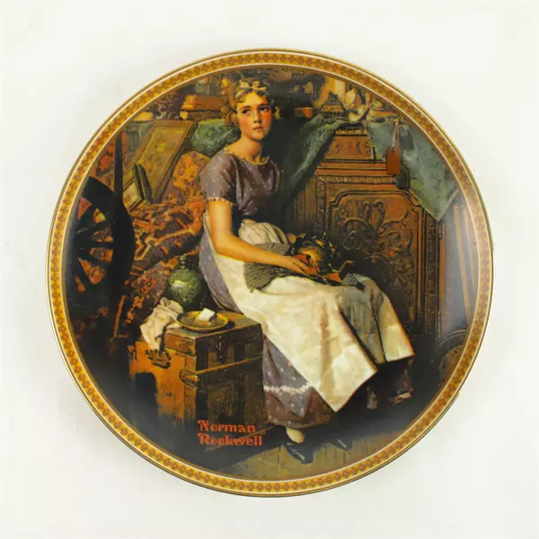Norman Rockwell "Dreaming in the Attic" Collector Plate No. 16261 AO 8.5"