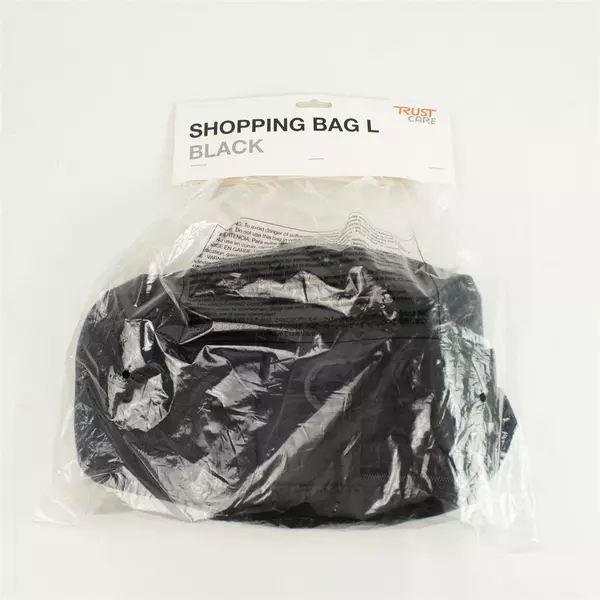 Trust Care Shopping Bag L Black Reusable Foldable Tote New