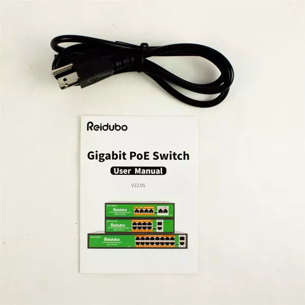 Reidubo Gigabit PoE Ethernet Network Switch Open Box Untested