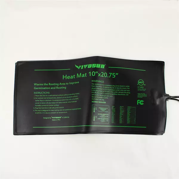 VIVOSUN 10x20.75in Seedling Heat Mat with Temp Controller Waterproof