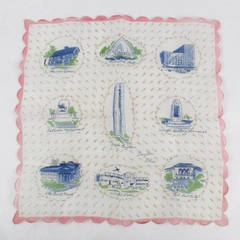 Women's Vintage Dayton Ohio Collectible Souvenir Handkerchief Scalloped Edge