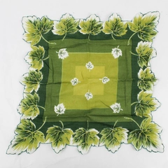 Vintage Green Leaf Design Women's Handkerchief