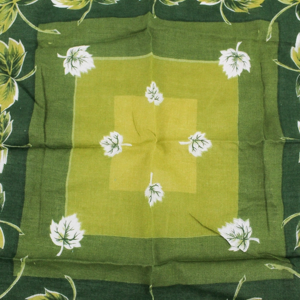Vintage Green Leaf Design Women's Handkerchief