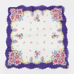 Vintage Burmel Multicolor Floral Print Women's Handkerchief