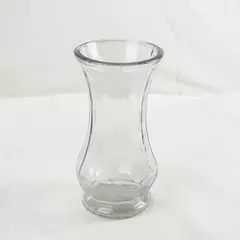 Vintage Mid Century Modern Pressed Glass Tulip Vase 8.5in 