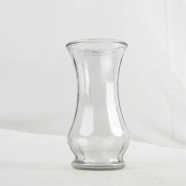 Vintage Mid Century Modern Pressed Glass Tulip Vase 8.5in 