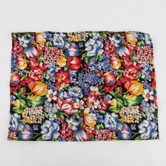 Women's Vintage Vibrant Multicolor Floral Print Handkerchief
