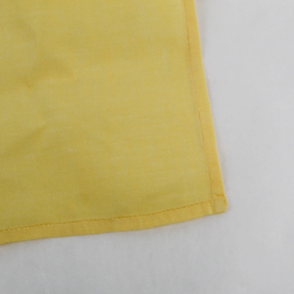 Vintage F Monogram Green Embroidery On Yellow Handkerchief