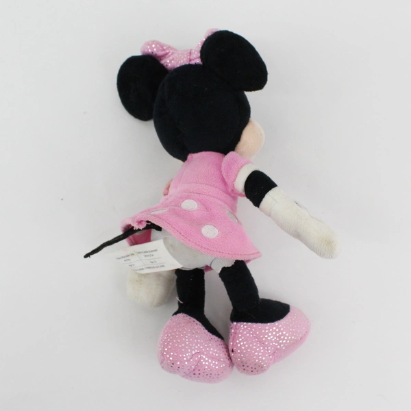 Disney Minnie Mouse 9" Plush Pink Dress White Polka Dots