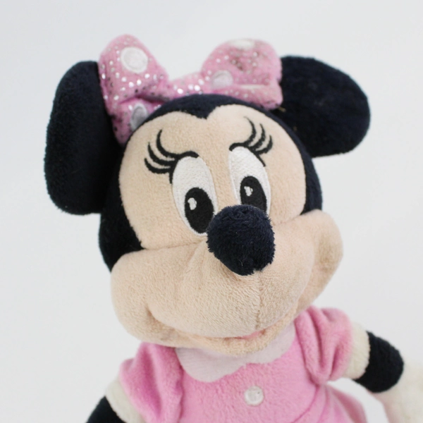 Disney Minnie Mouse 9" Plush Pink Dress White Polka Dots