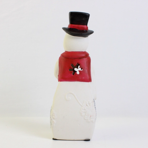 Decorative Ceramic Snowman Battery Operated Light 7" UNTESTED