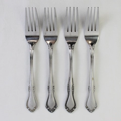 Set of 4 Vintage Breton Rose Stainless Steel Dinner Forks