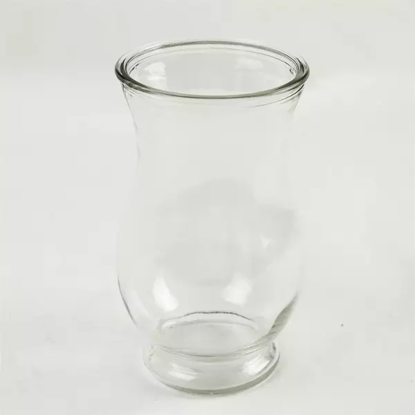 Clear Glass Hurricane Vase 6.5"