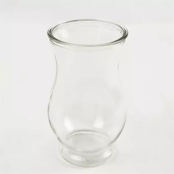Clear Glass Hurricane Vase 6.5"