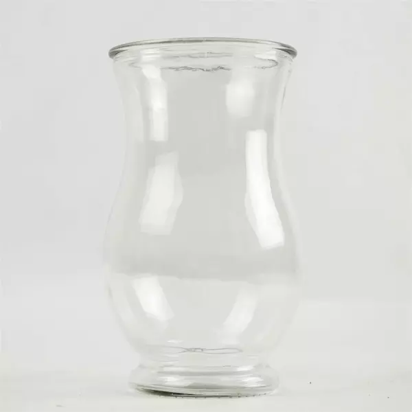 Clear Glass Hurricane Vase 6.5"