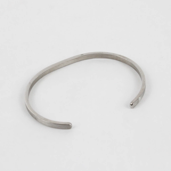 Silvertone Open Bangle Bracelet With Words Dear Santa, I Can Explain