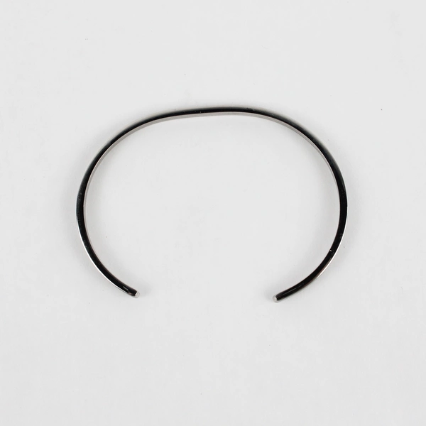 Silvertone Open Bangle Bracelet With Words Dear Santa, I Can Explain