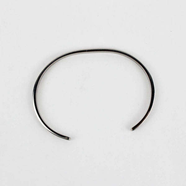 Silvertone Open Bangle Bracelet With Words Dear Santa, I Can Explain