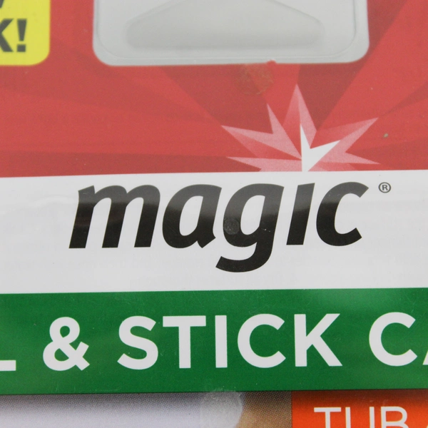 Magic Peel & Stick Caulk Tub & Floor WHITE 1-1/4" x 5' Bathtub Shower Water Seal