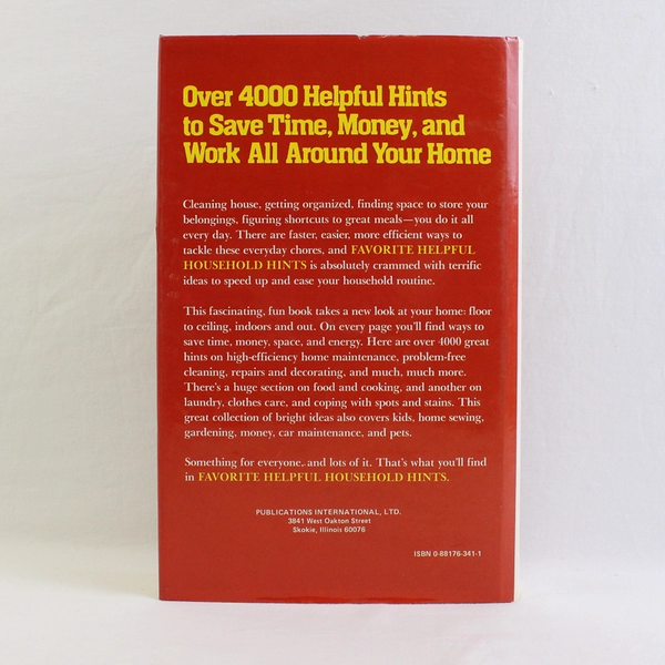 Consumer Guide's Favorite Helpful Household Hints 1986 Hardcover Dust Jacket