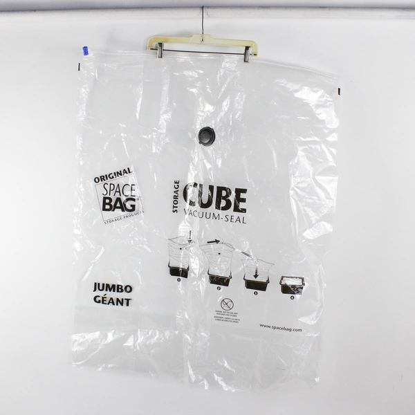 Lot of 2 Space Bag Vacuum Seal Clear Storage Cubes 34" x 41"