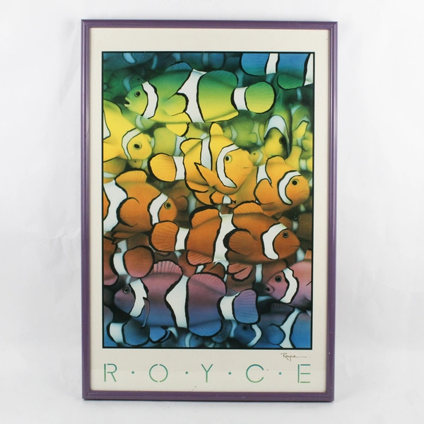 Colorful Clownfish by Royce Maclure Framed Art Print Signed