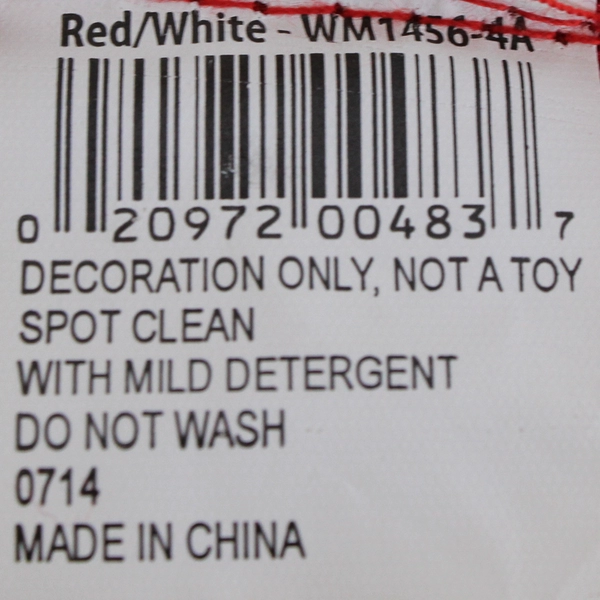 Lot of 5 Red and White Decorative Christmas Stockings