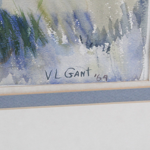 Coquille River Lighthouse Bandon, Oregon by V.L. Gant Framed Matted