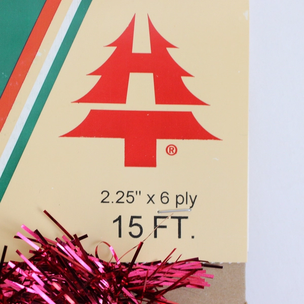 Holiday Trims 15' Red Plush Garland Tinsel Christmas Decor