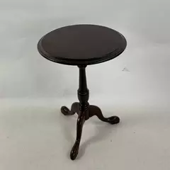 Vintage Ethan Allen Mahogany Wood Georgian Pedestal End Table 